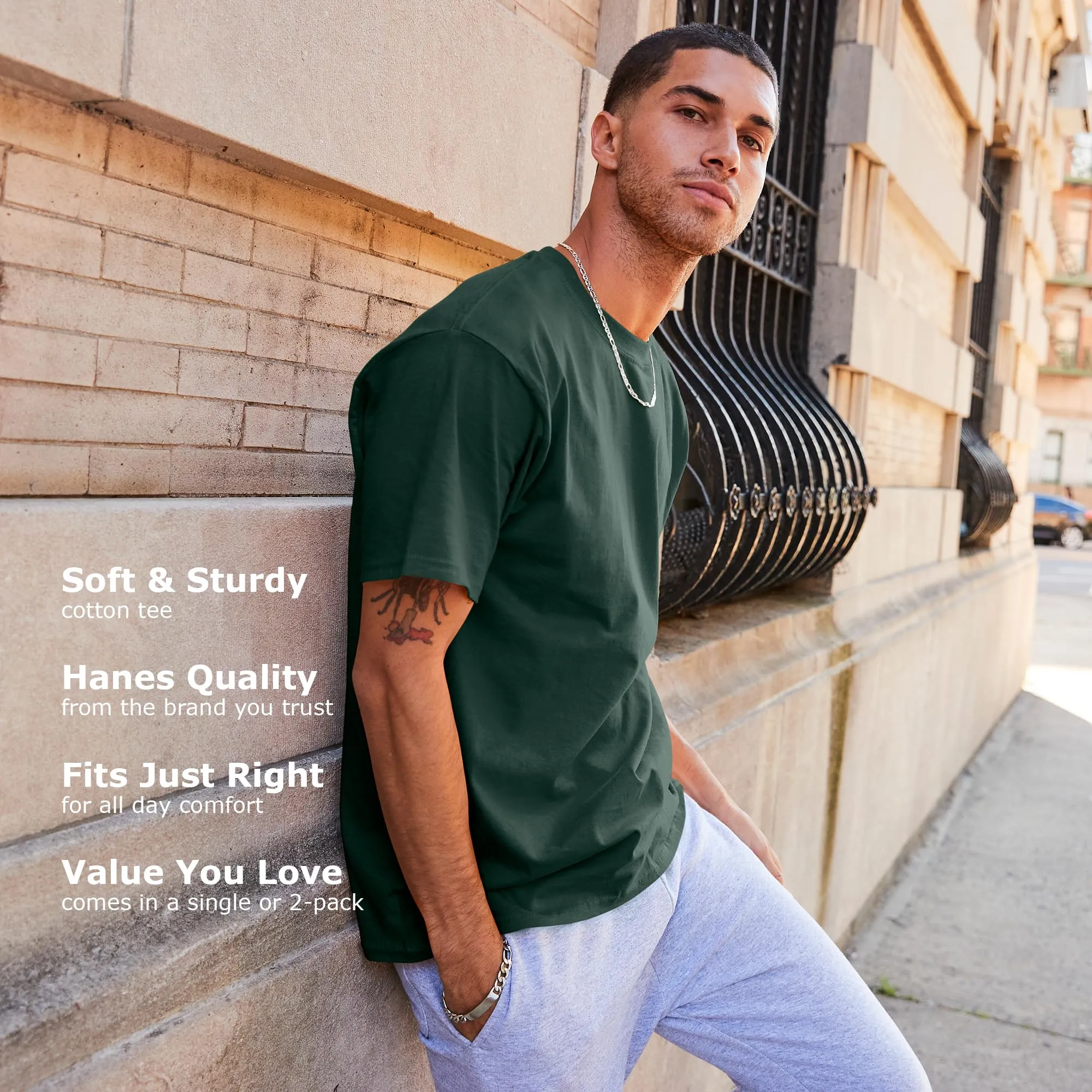 Hanes Unisex T-Shirt, Beefy Crewneck Cotton T-Shirt, Unisex Crewneck Cotton Tee, Unisex Classic Crewneck Cotton Tee