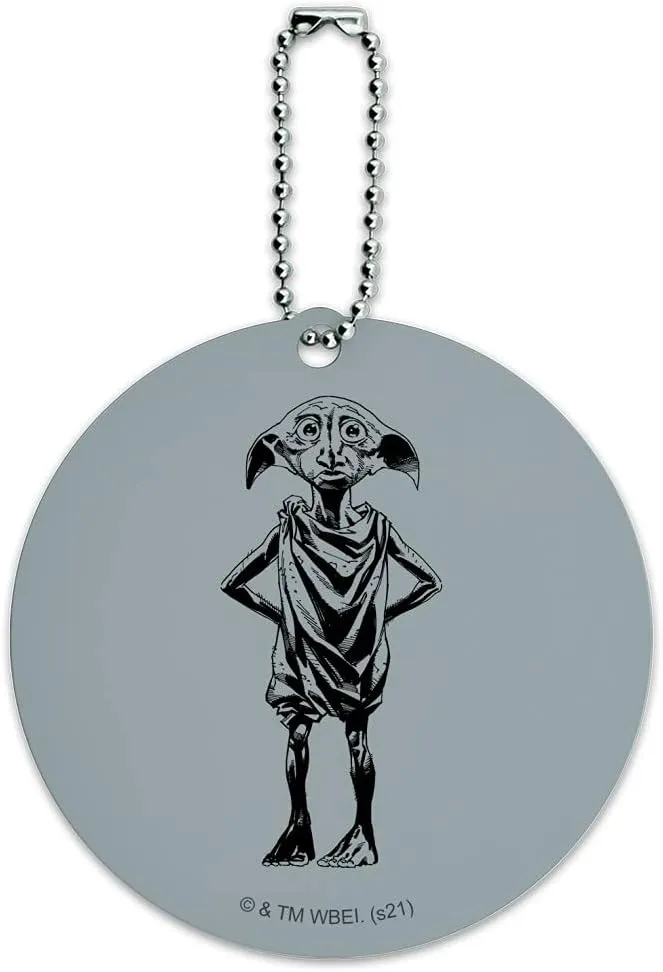 Harry Potter Dobby Round Luggage ID Tag Card Suitcase Carry-On