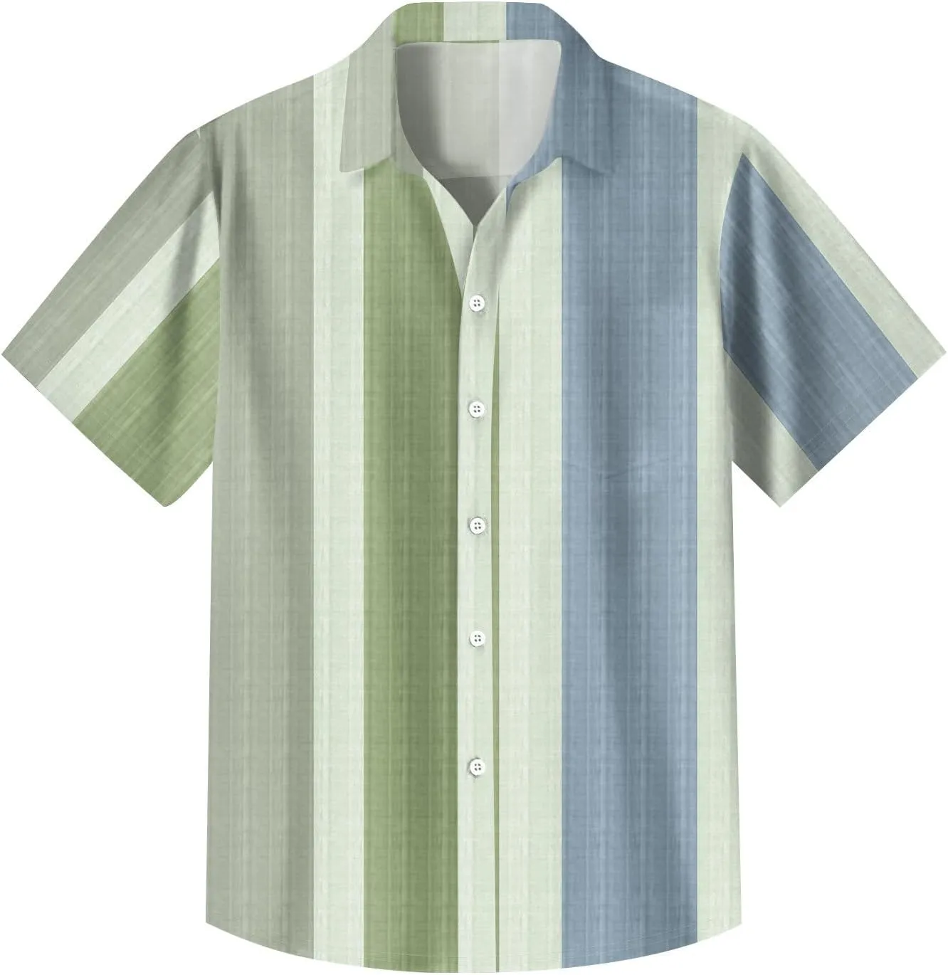 Hawaiian Button Down Shirts for Men Short Sleeve Tropical Print Tops Casual Loose Summer Beach Holiday Basic Tees 2025