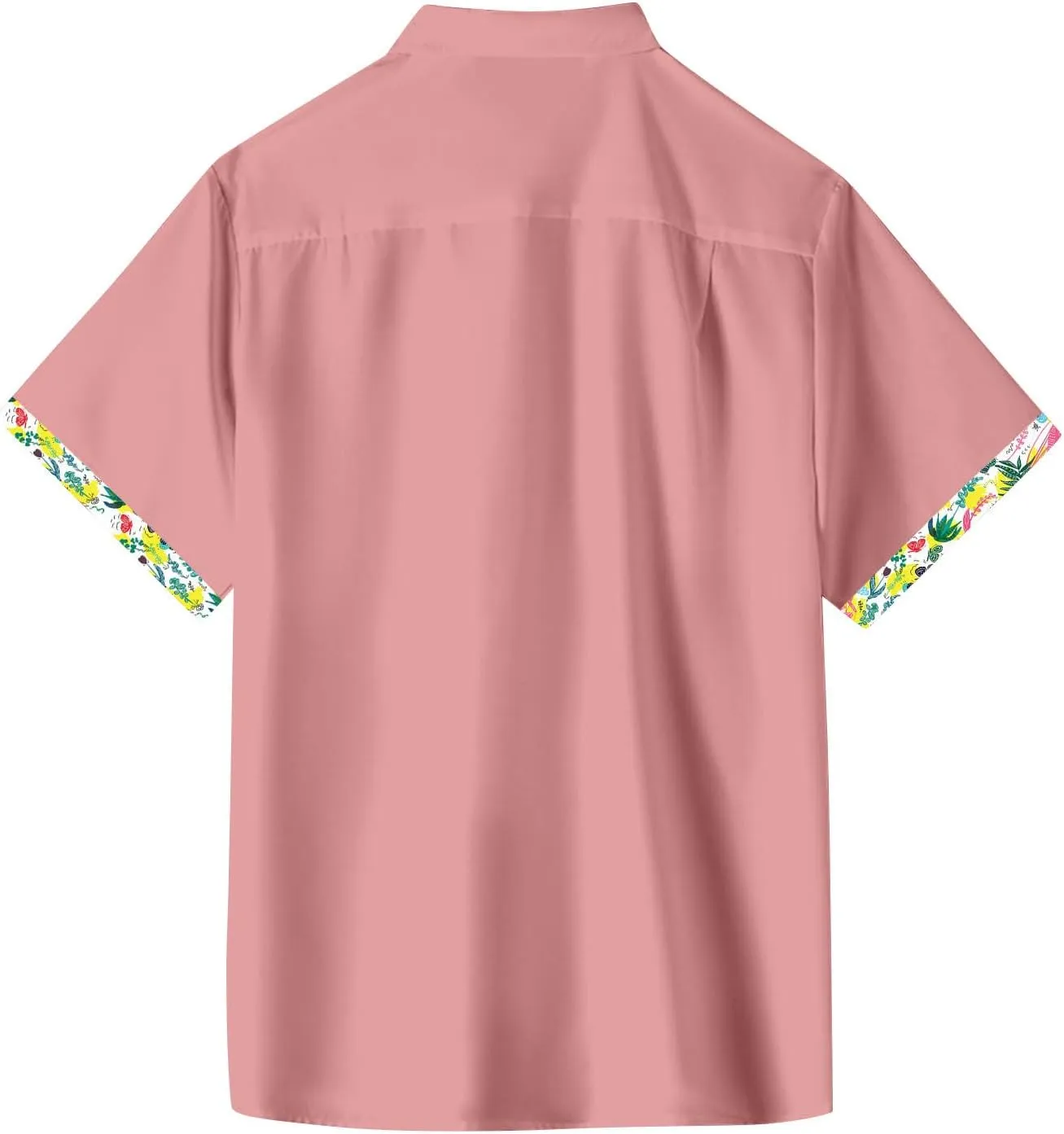 Hawaiian Shirt for Men Button Down Short Sleeve Blouse Stretch V Neck Blouses Summer Beach Aloha Shirts with Pocket