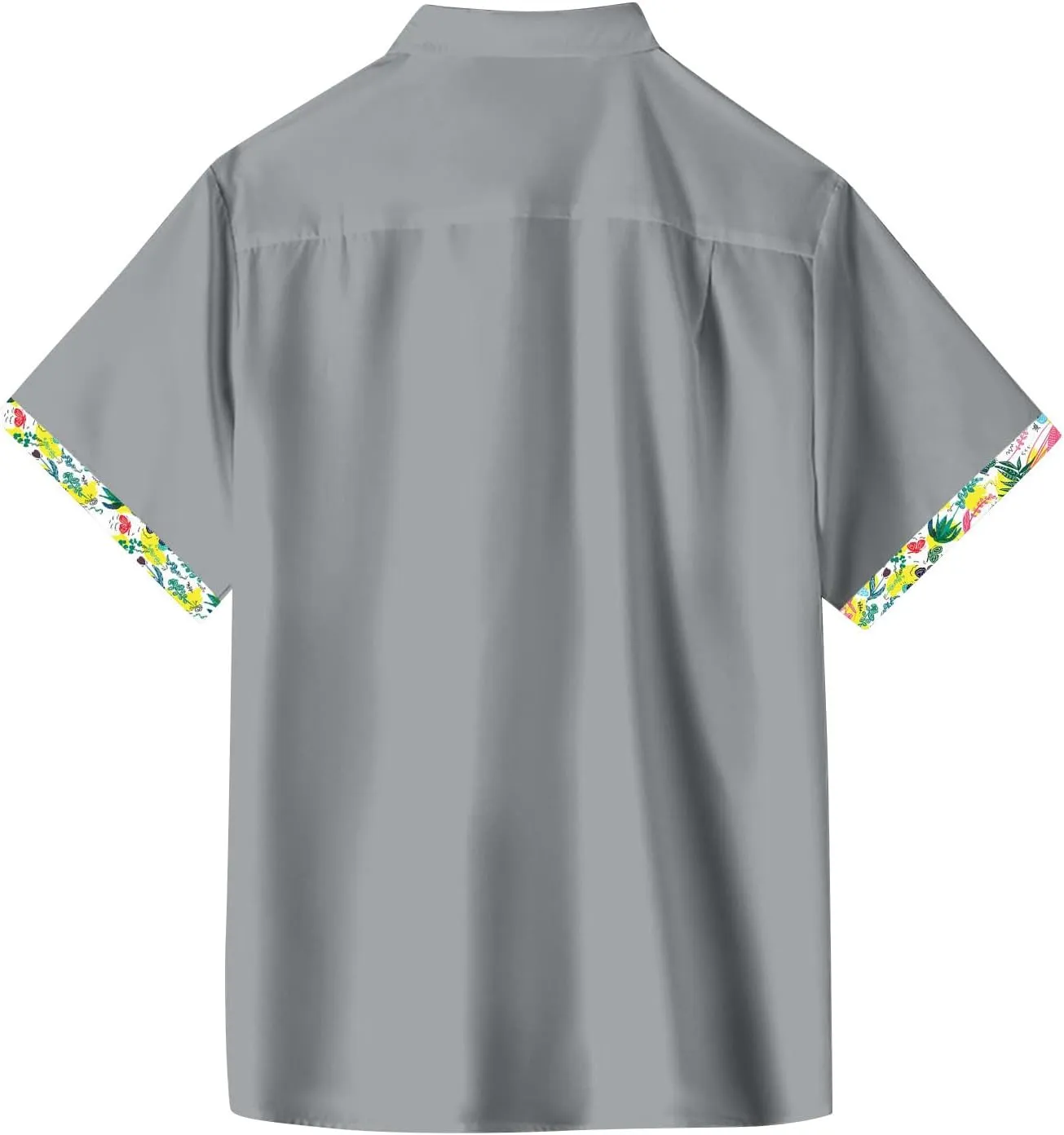 Hawaiian Shirt for Men Button Down Short Sleeve Blouse Stretch V Neck Blouses Summer Beach Aloha Shirts with Pocket