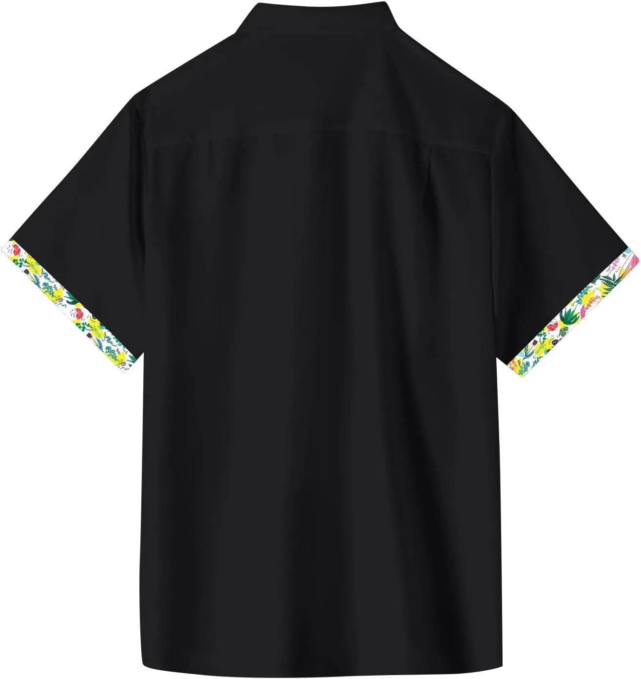 Hawaiian Shirt for Men Button Down Short Sleeve Blouse Stretch V Neck Blouses Summer Beach Aloha Shirts with Pocket