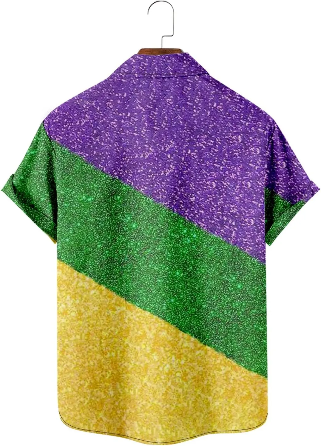 Hawaiian Shirts for Men Short Sleeve Carnival T Shirt Casual Button Down Floral Vacation Tee Summer Beach Hippie Tops,