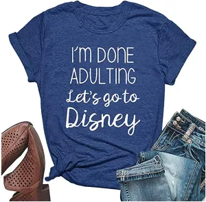 Holiday Cute Funny Shirt Women Letter Print Family Trip Tees Tops Vacation Graphic Casual Short Sleeve T Shirt