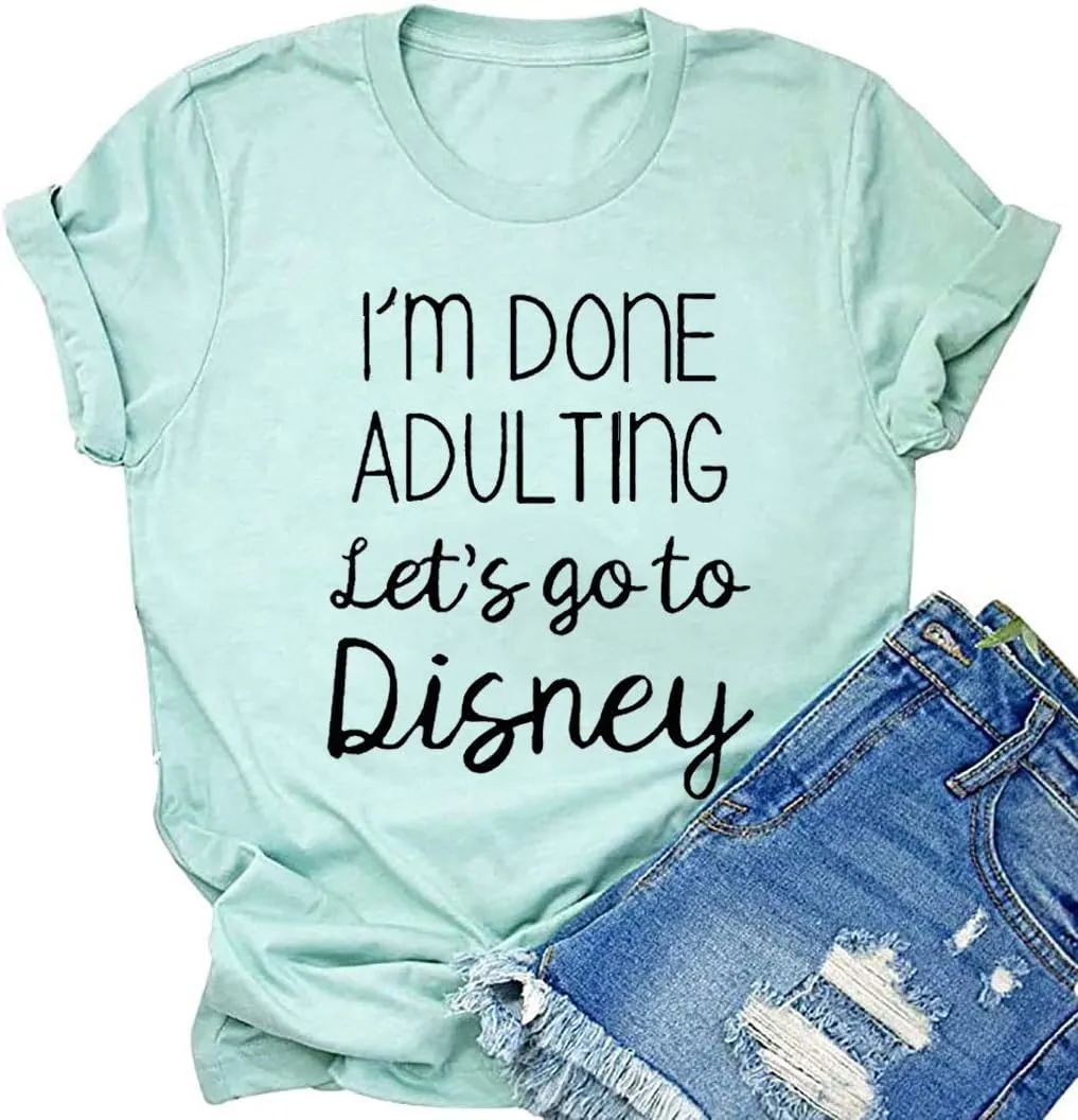 Holiday Cute Funny Shirt Women Letter Print Family Trip Tees Tops Vacation Graphic Casual Short Sleeve T Shirt