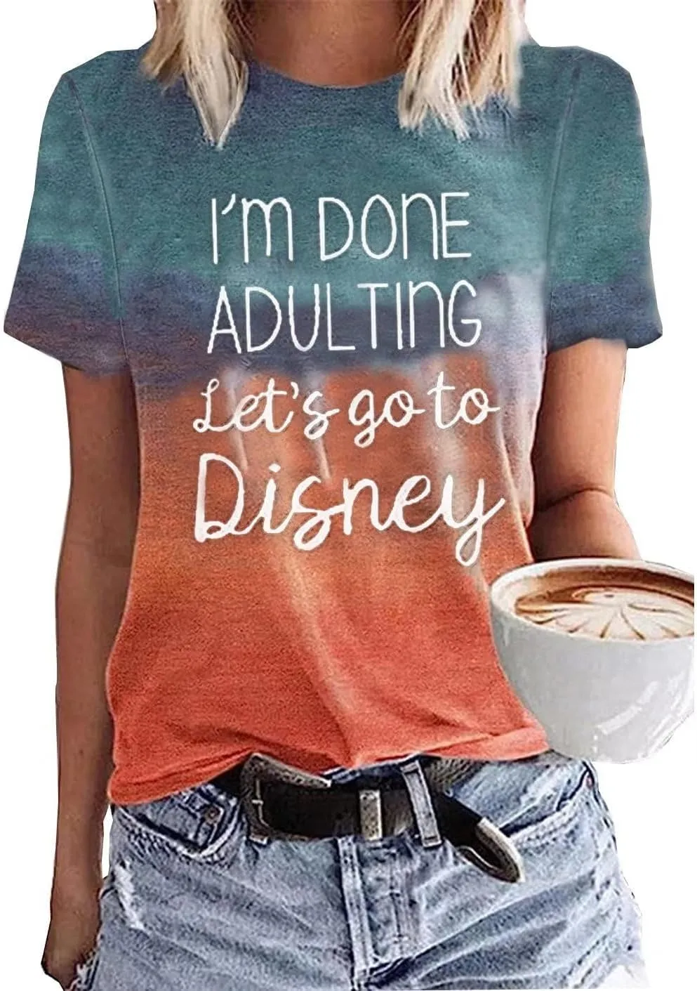 Holiday Cute Funny Shirt Women Letter Print Family Trip Tees Tops Vacation Graphic Casual Short Sleeve T Shirt