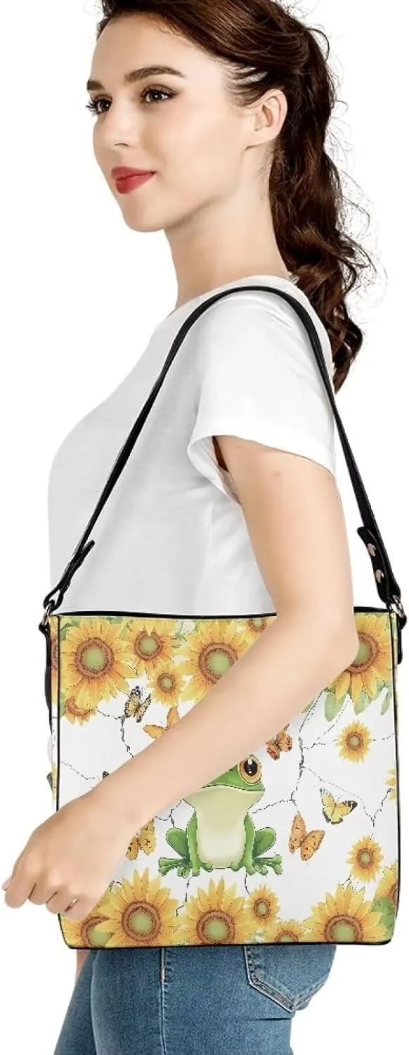 HUGS IDEA Handbags for Women's Leather Hobo Bags Shoulder Bucket Crossbody Purse