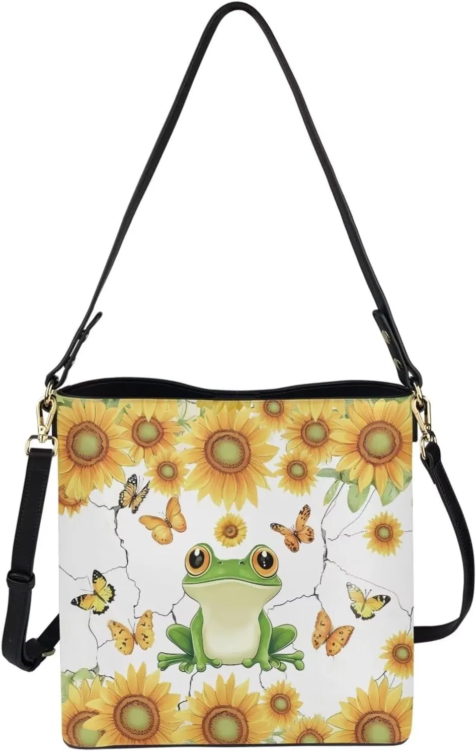 HUGS IDEA Handbags for Women's Leather Hobo Bags Shoulder Bucket Crossbody Purse