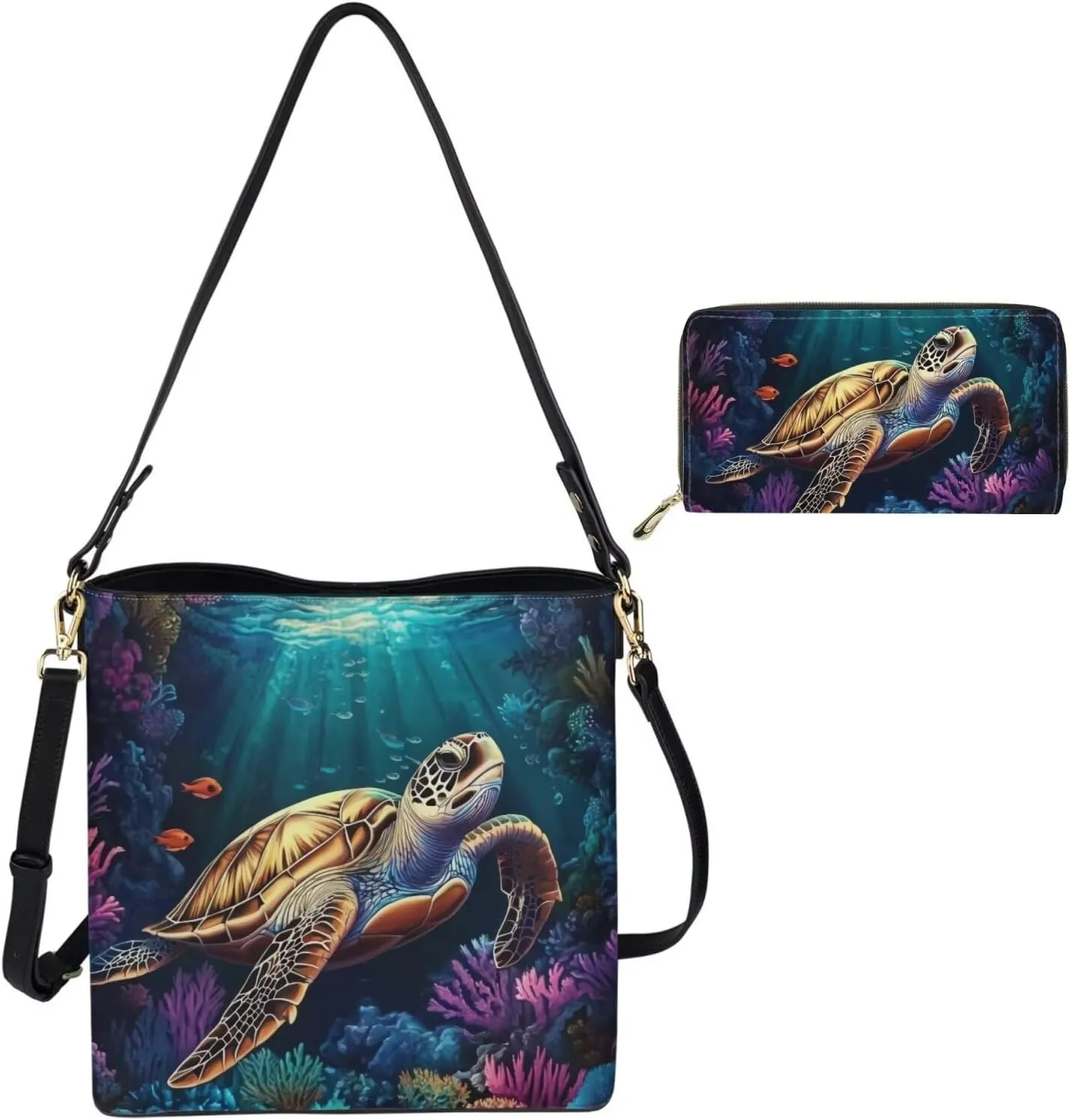 HUGS IDEA Hobo Bucket Satchel Bag for Womens Tote Handbag Set Cross Body Bags Cute Shoulder Purse