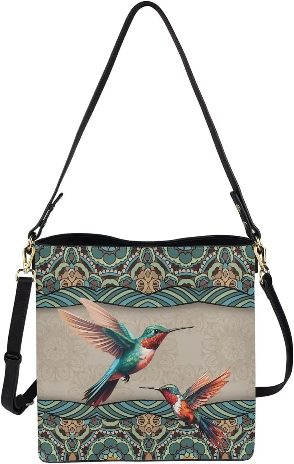 HUGS IDEA Women Bucket Bags Leather Purse Handbag Shoulder Bag for Ladies Purse Crossbody Wallet Bag