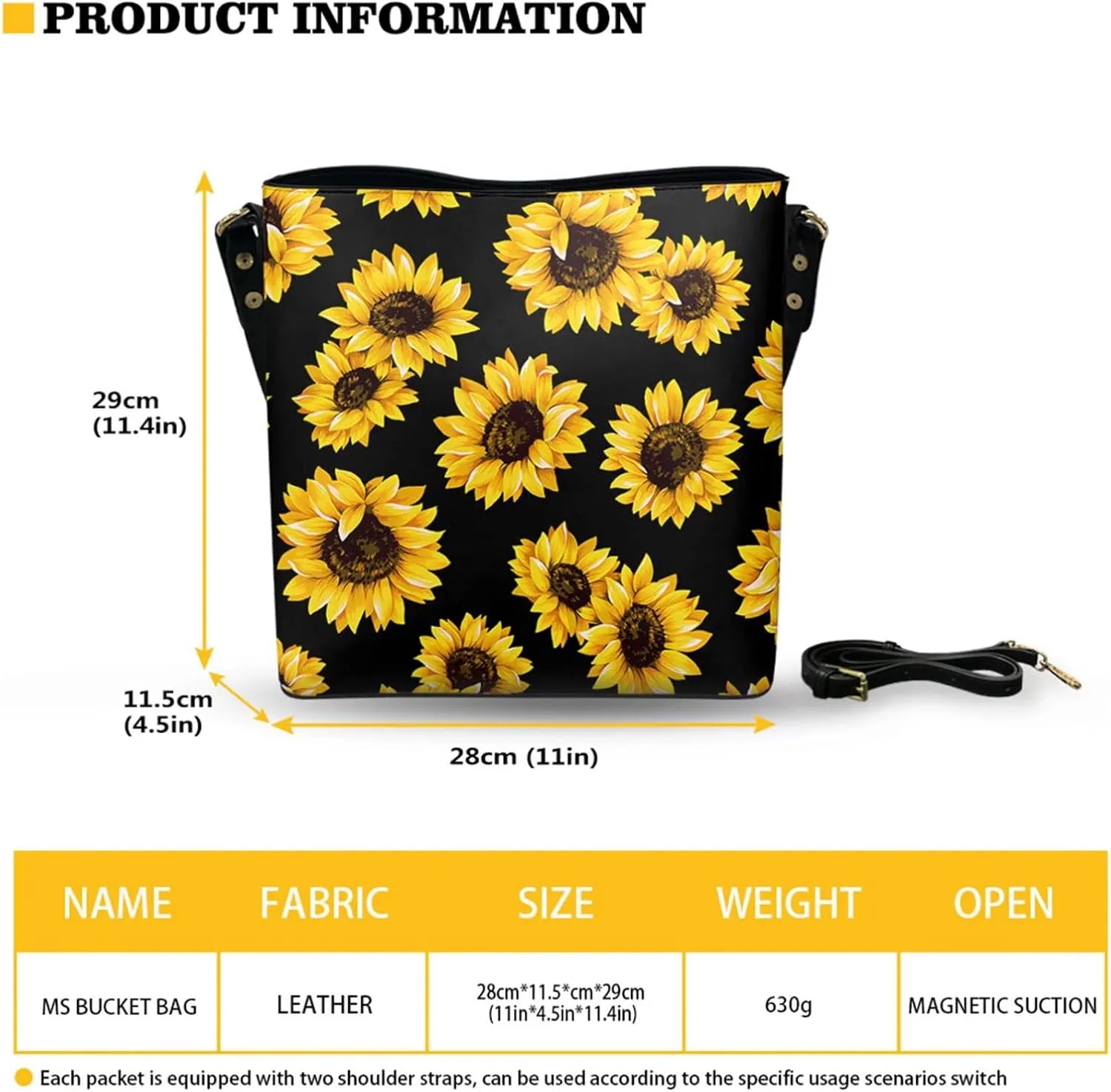 HUGS IDEA Women Bucket Bags Leather Purse Handbag Shoulder Bag for Ladies Purse Crossbody Wallet Bag