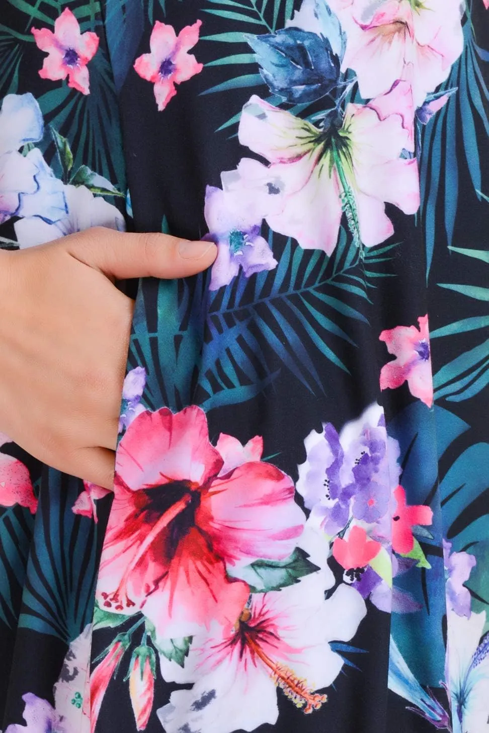 ICONOFLASH Womens Casual Summer Dresses with Pockets Short Sleeves Floral Print
