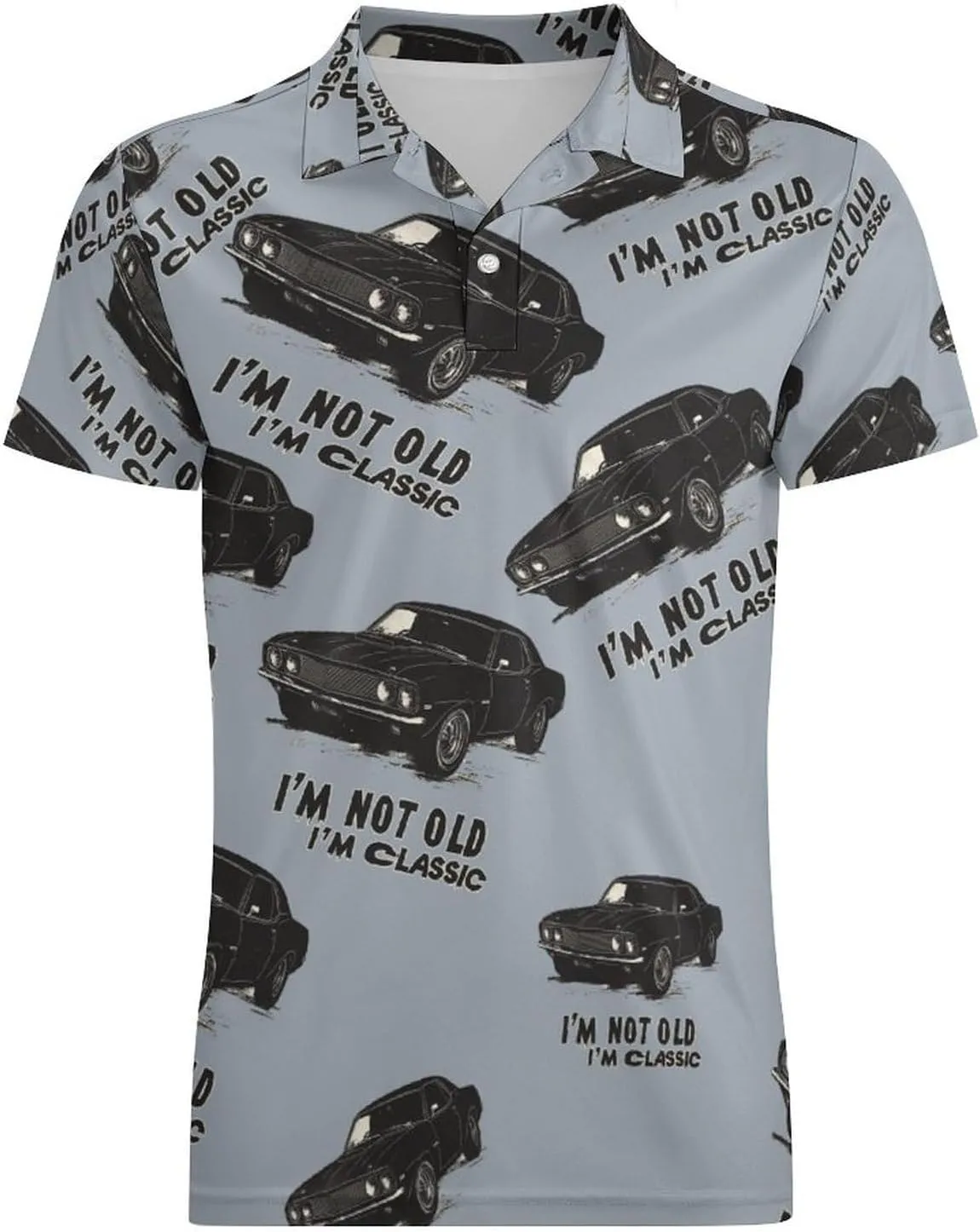 I'm Not Old I'm Classic Men's Polo-Shirt Regular-Fit Short Sleeve Sports Quick Dry Golf Tennis T-Shirt