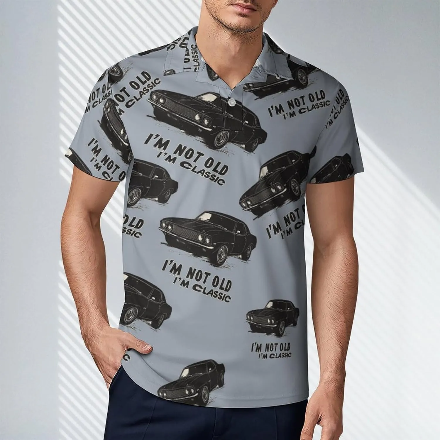 I'm Not Old I'm Classic Men's Polo-Shirt Regular-Fit Short Sleeve Sports Quick Dry Golf Tennis T-Shirt