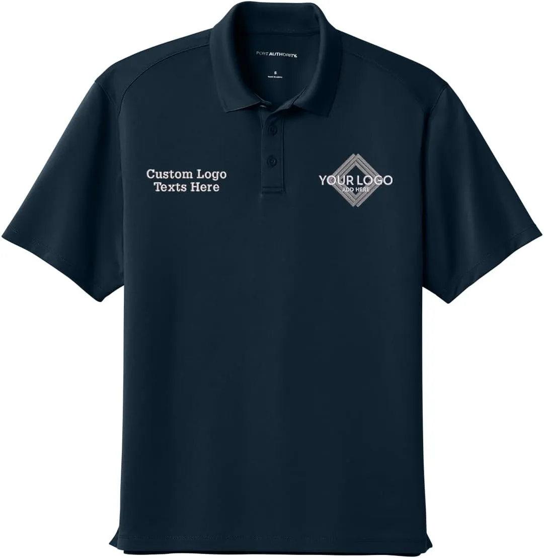 INK STITCH Men K240 Custom Embroidery Add Logo Texts Wearever Performance Pique Polo Shirts