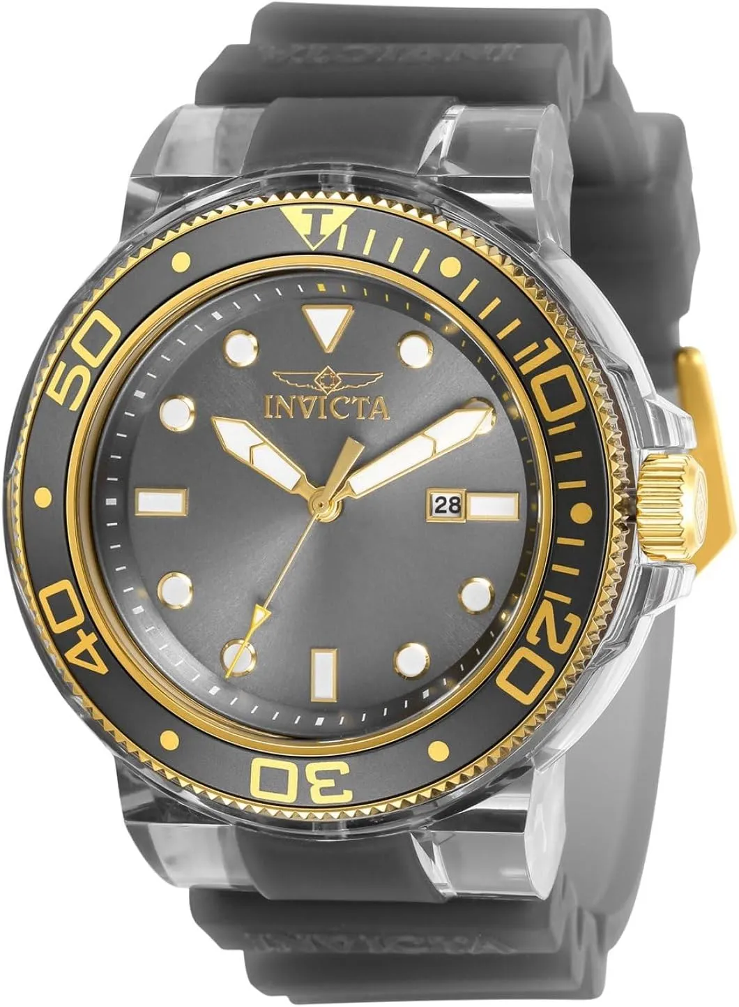 Invicta Mens Pro Diver Quartz Watch, Grey, 32335