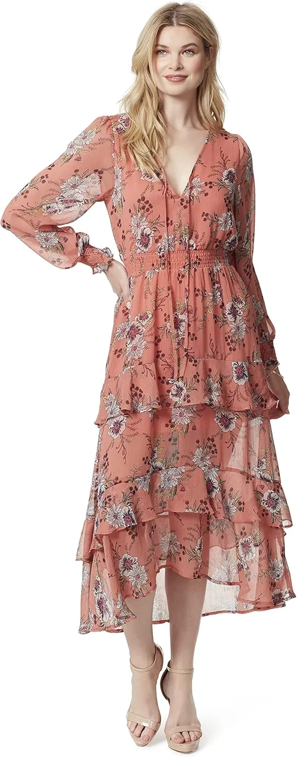 Jessica Simpson Women's Harmony Tiered Hi-lo Maxi Dress
