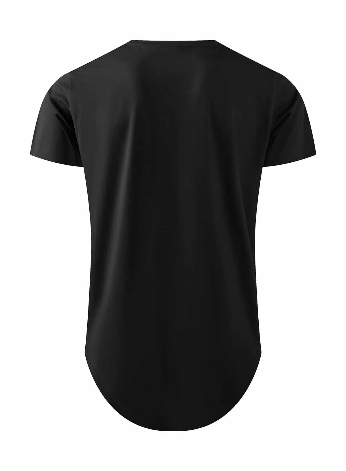 JMIERR Men's 3 Pack Cotton Hipster Hip Hop Longline Crewneck T-Shirt, Short Sleeve Gym Workout Athletic T Shirts for Men Pack,2XL, Black/Black/White