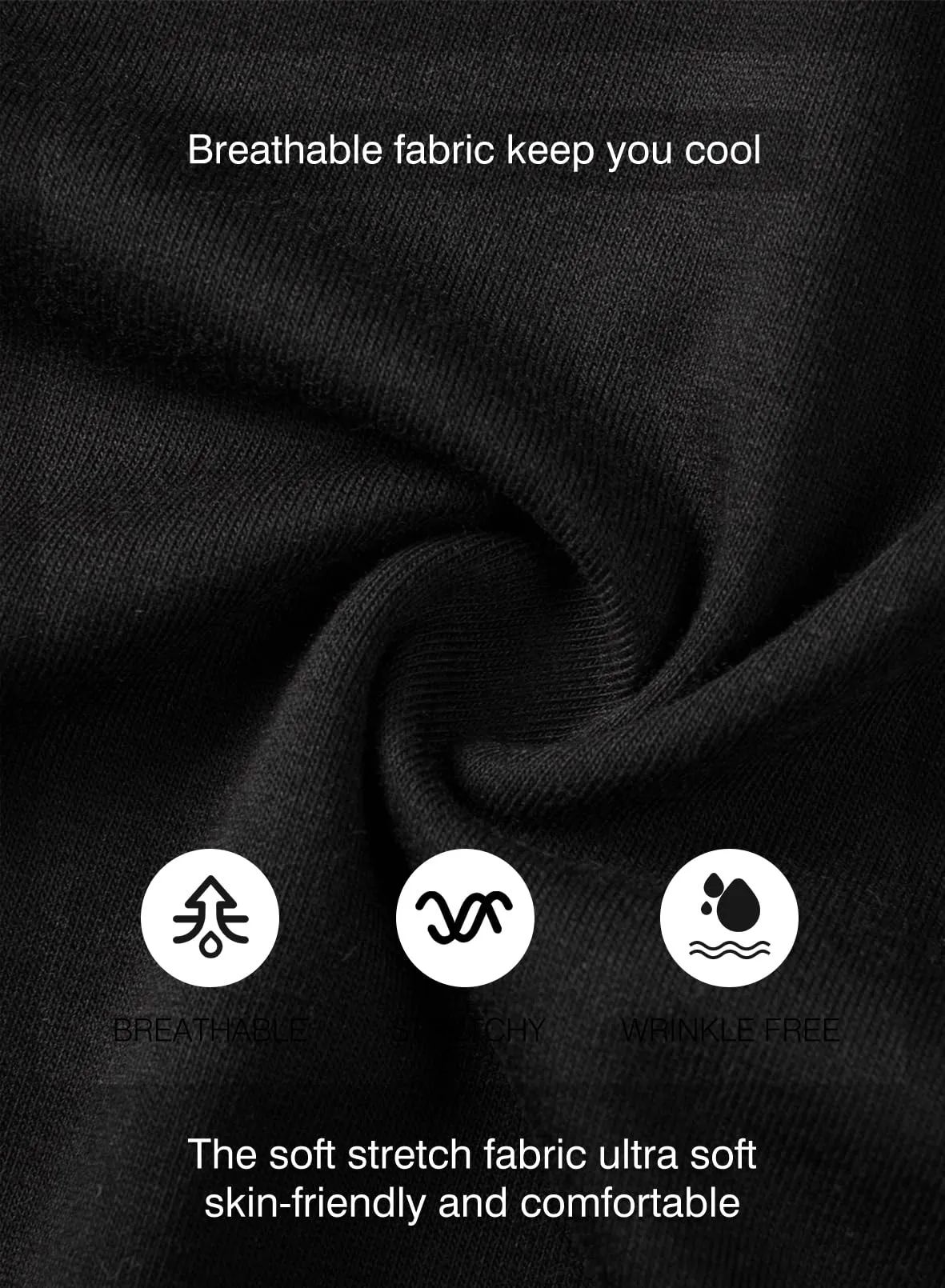 JMIERR Men's 3 Pack Cotton Hipster Hip Hop Longline Crewneck T-Shirt, Short Sleeve Gym Workout Athletic T Shirts for Men Pack,2XL, Black/Black/White