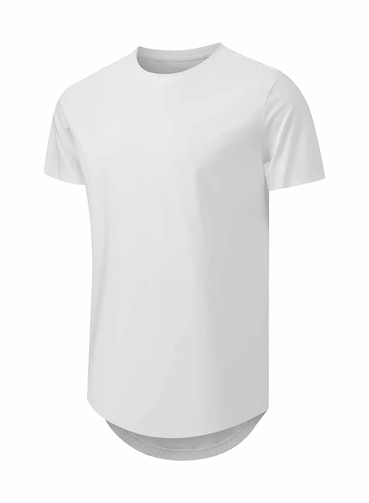 JMIERR Men's 3 Pack Cotton Hipster Hip Hop Longline Crewneck T-Shirt, Short Sleeve Gym Workout Athletic T Shirts for Men Pack,2XL, Black/Black/White