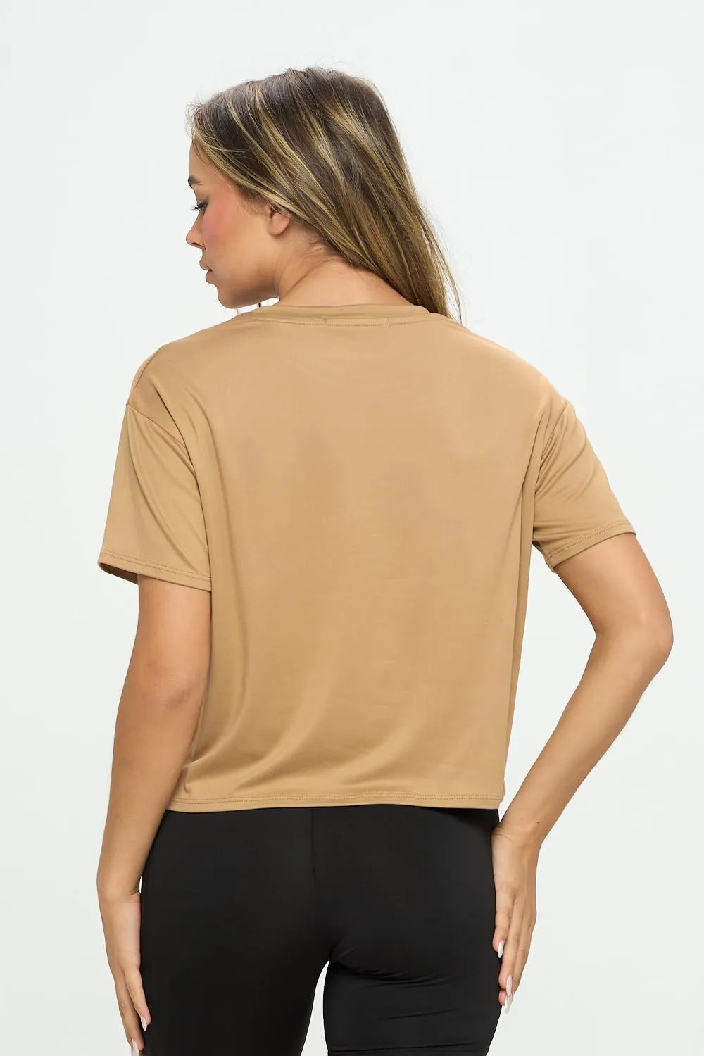 KNIT RIOT Womens Crop Top  Short Sleeve Soft Boxy Crewneck Casual Active Workout Yoga Running Cropped Tee T Shirts