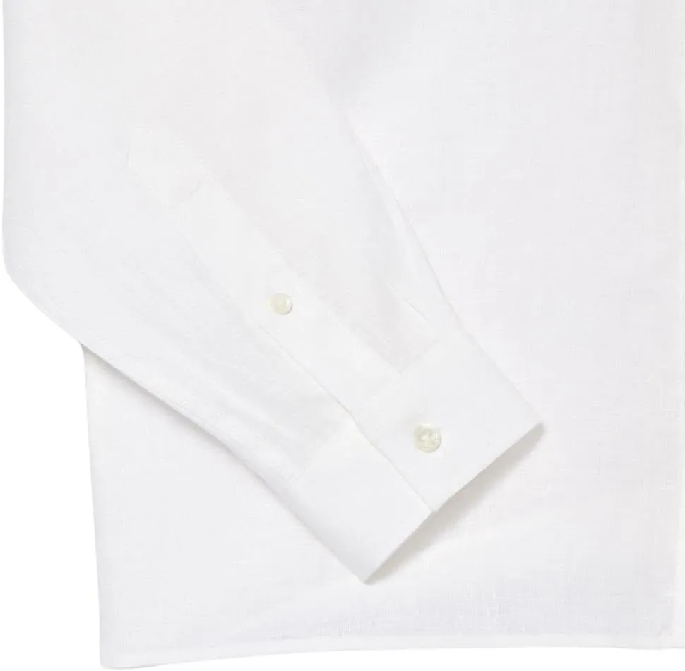 Lacoste Men's Regular Fit Linen Casual Button Down Shirt