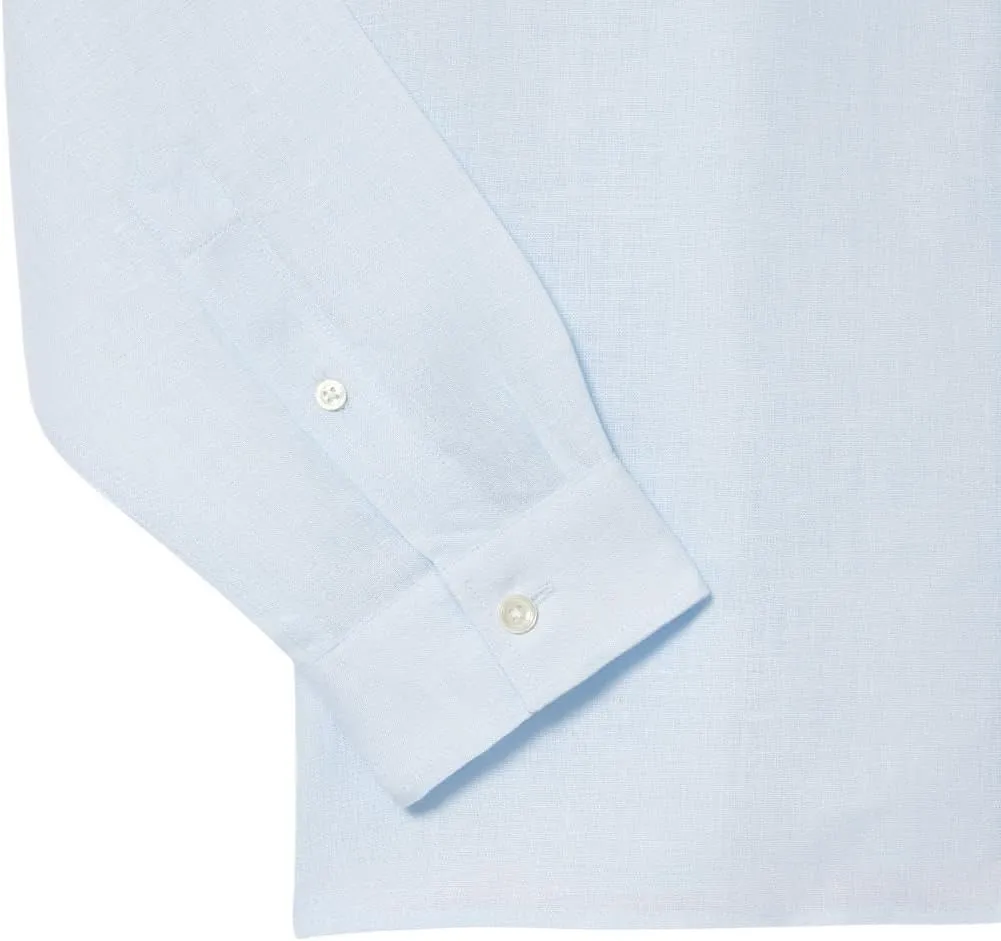 Lacoste Men's Regular Fit Linen Casual Button Down Shirt