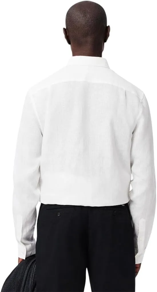 Lacoste Men's Regular Fit Linen Casual Button Down Shirt