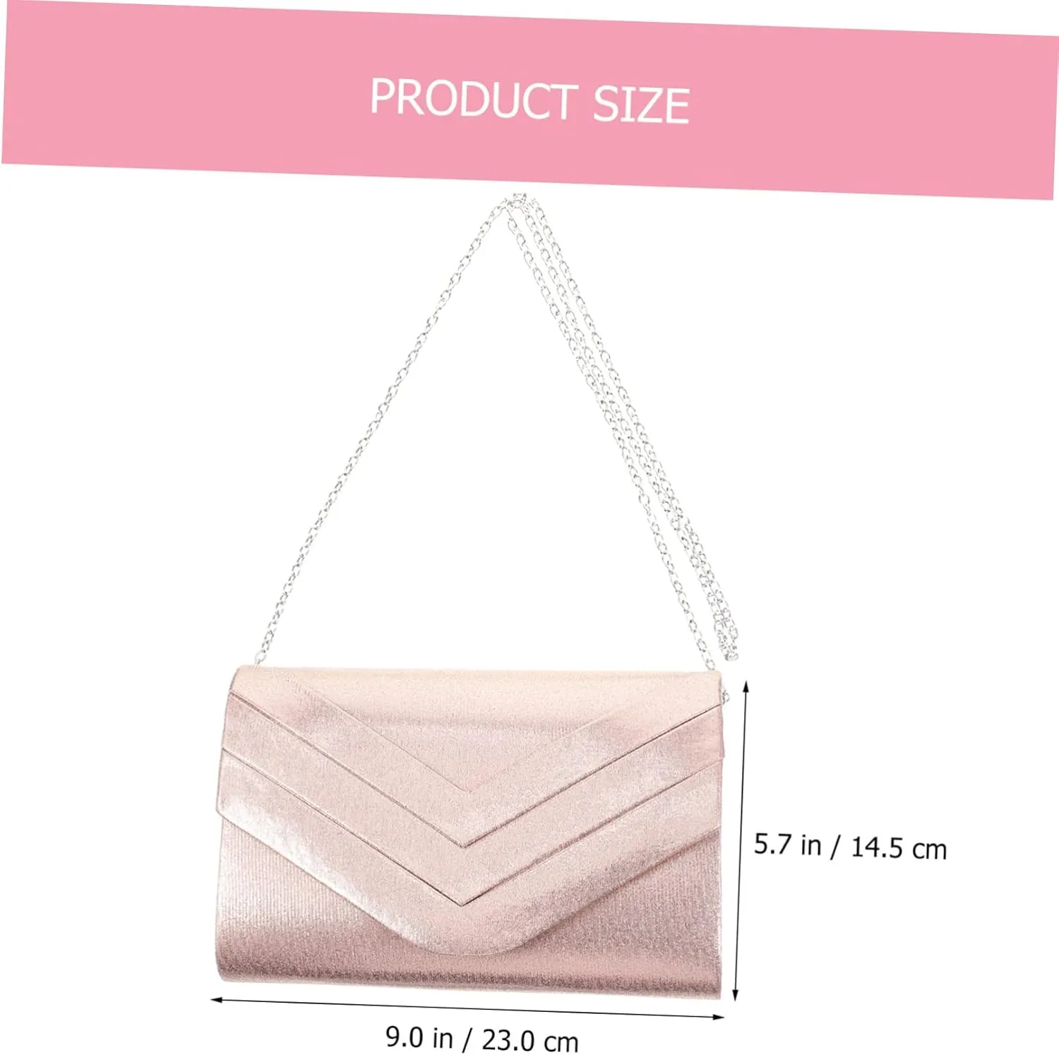 Ladies Evening Bag Envelope Bag Women Tote Envelope Clutch Chain Wallet Mini Wallet for Women White