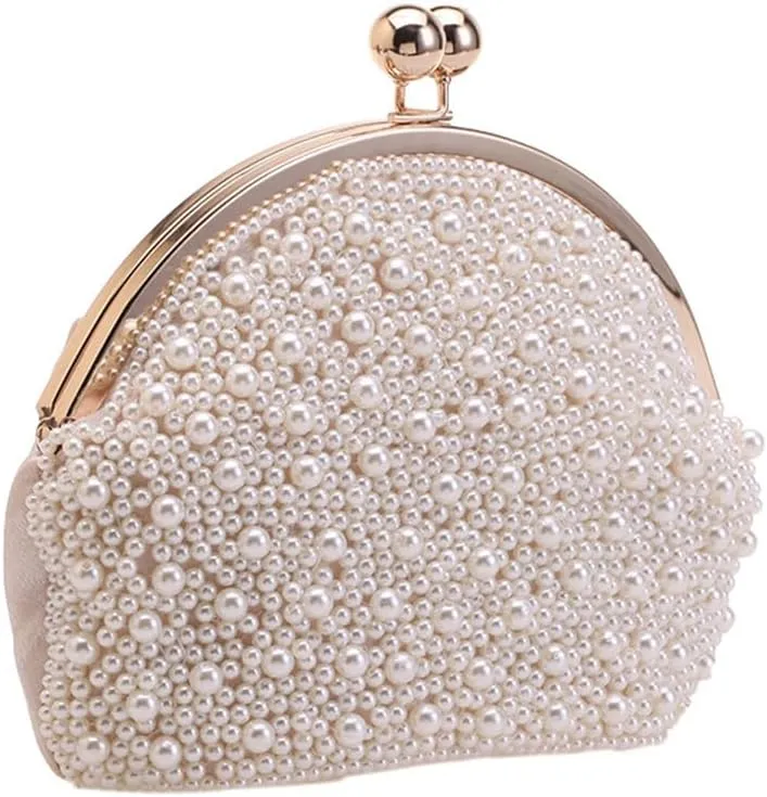 Ladies Handbag Pearl Chain Banquet Bag