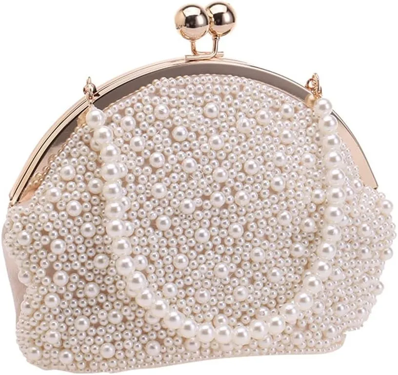 Ladies Handbag Pearl Chain Banquet Bag