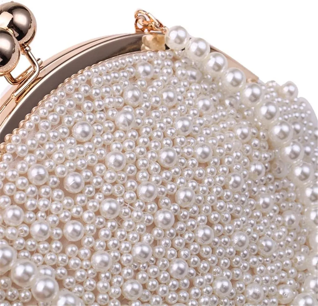 Ladies Handbag Pearl Chain Banquet Bag