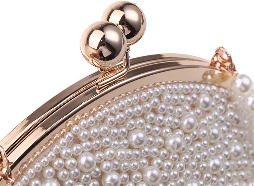 Ladies Handbag Pearl Chain Banquet Bag