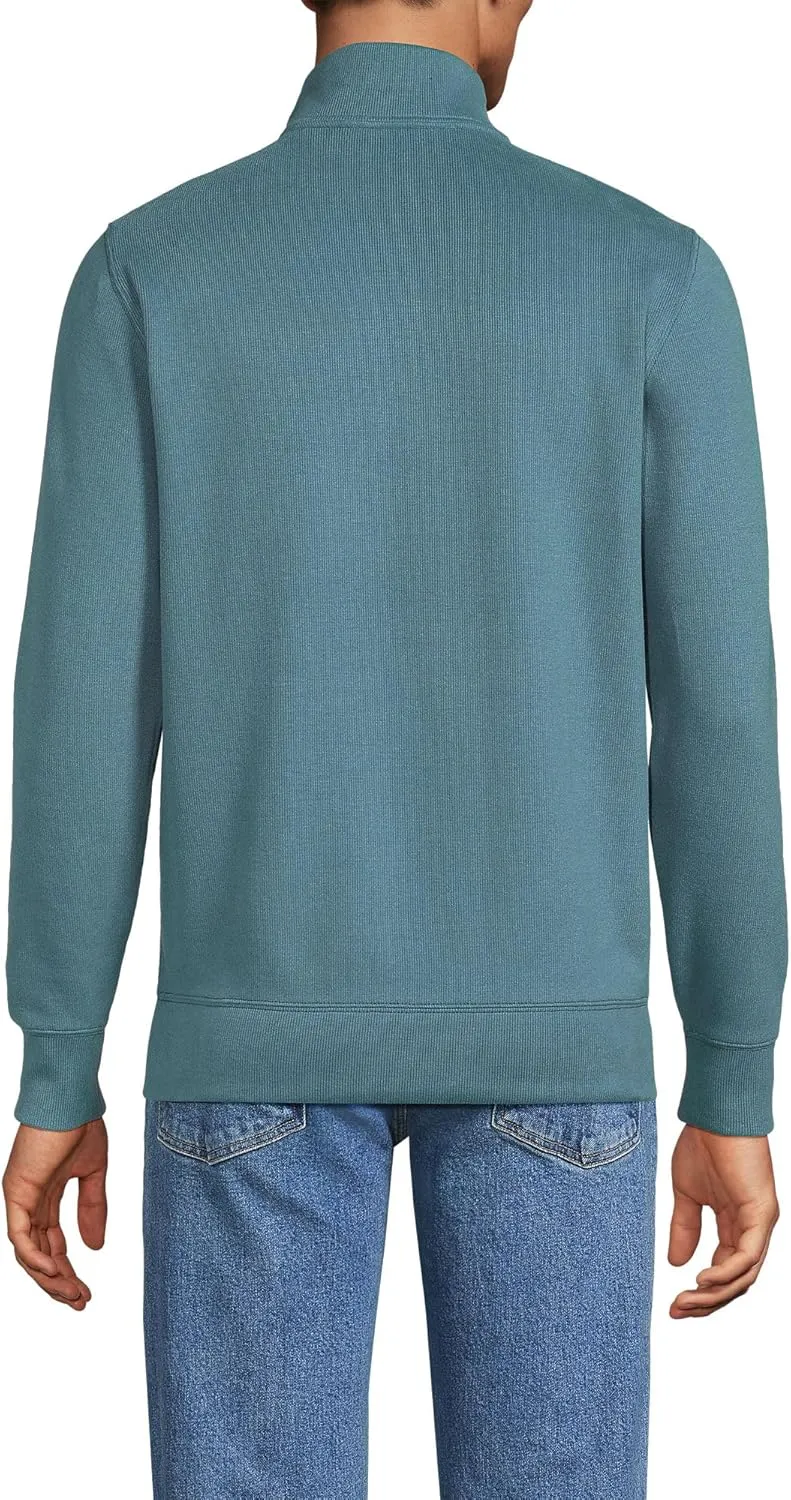 Lands' End Men's Bedford Rib Quarter Zip Sweater