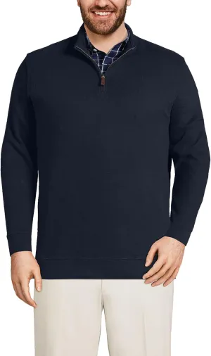 Lands' End Men's Bedford Rib Quarter Zip Sweater