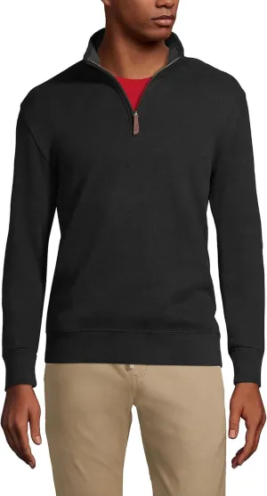Lands' End Men's Bedford Rib Quarter Zip Sweater