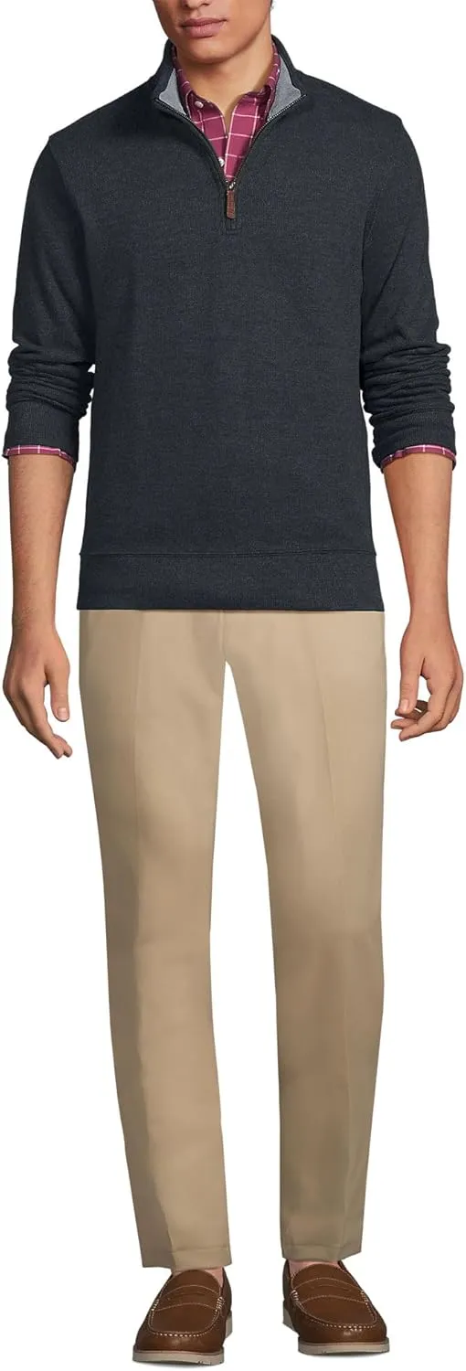 Lands' End Men's Bedford Rib Quarter Zip Sweater