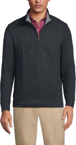 Lands' End Men's Bedford Rib Quarter Zip Sweater