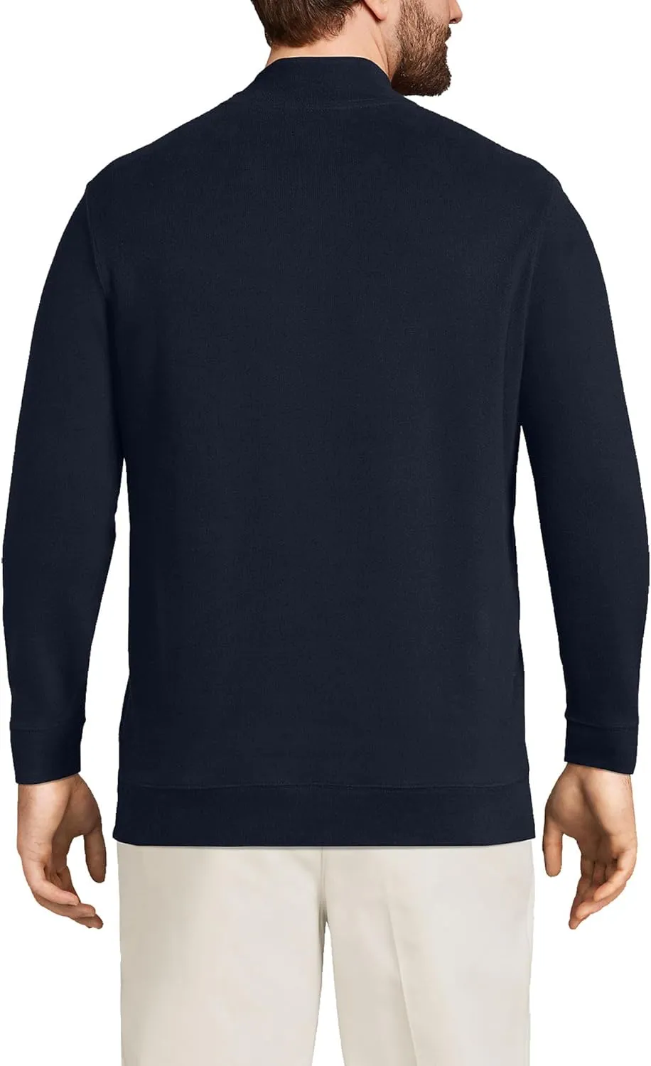 Lands' End Men's Bedford Rib Quarter Zip Sweater