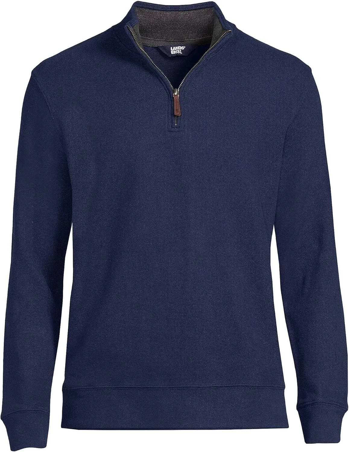Lands' End Men's Bedford Rib Quarter Zip Sweater