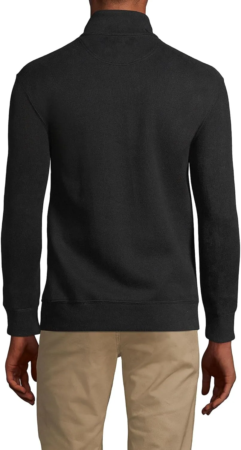 Lands' End Men's Bedford Rib Quarter Zip Sweater