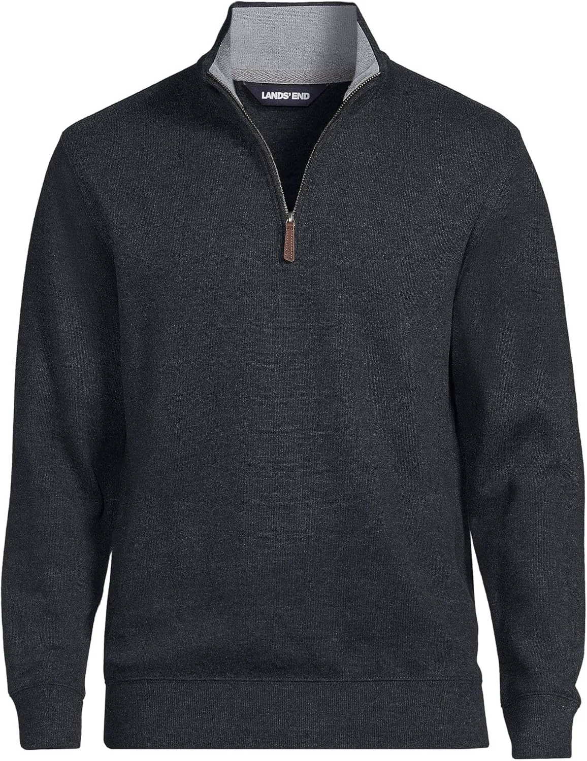 Lands' End Men's Bedford Rib Quarter Zip Sweater