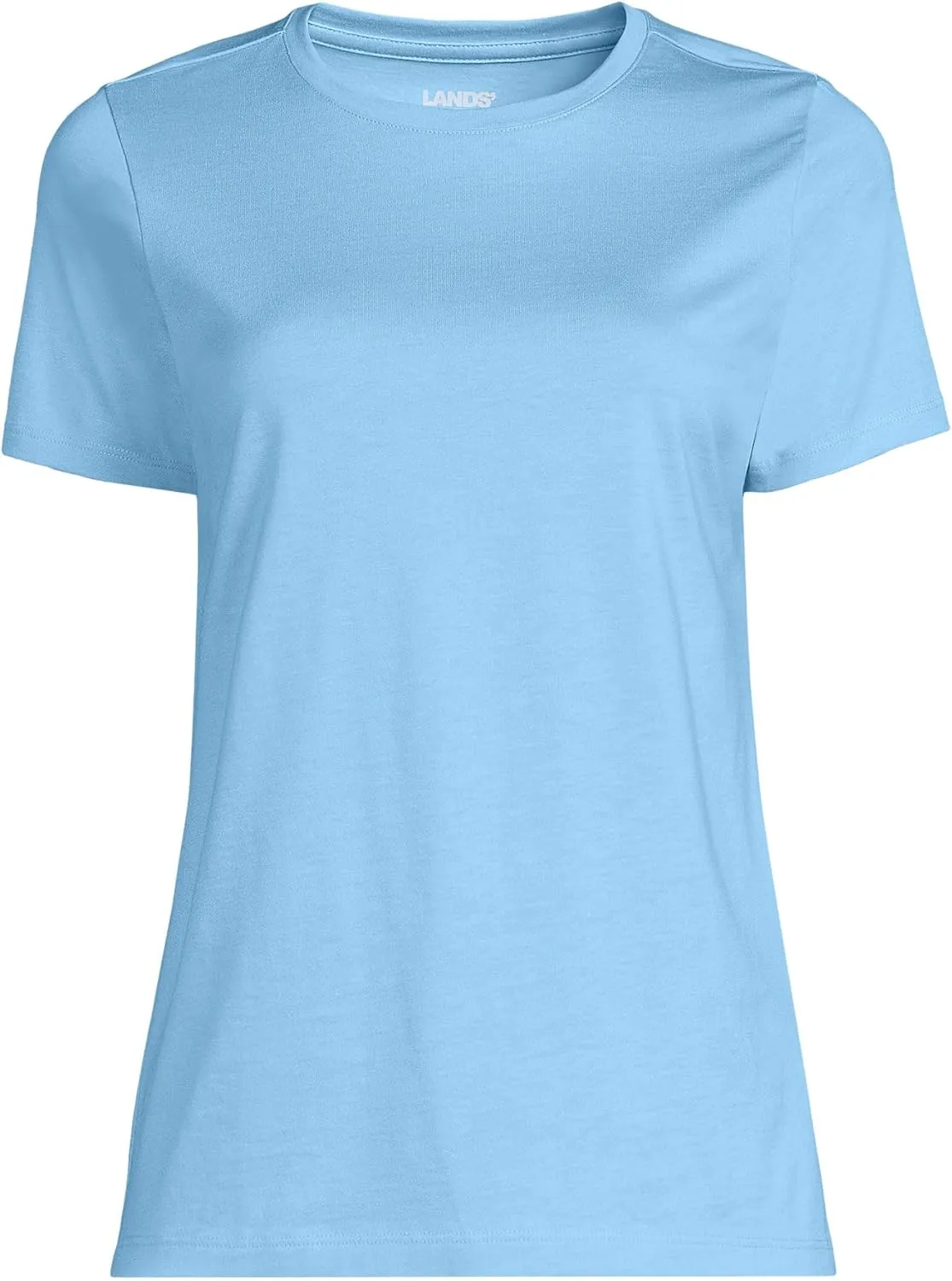 Lands' End Women's Relaxed American-Grown Supima Cotton Crew Neck T-Shirt