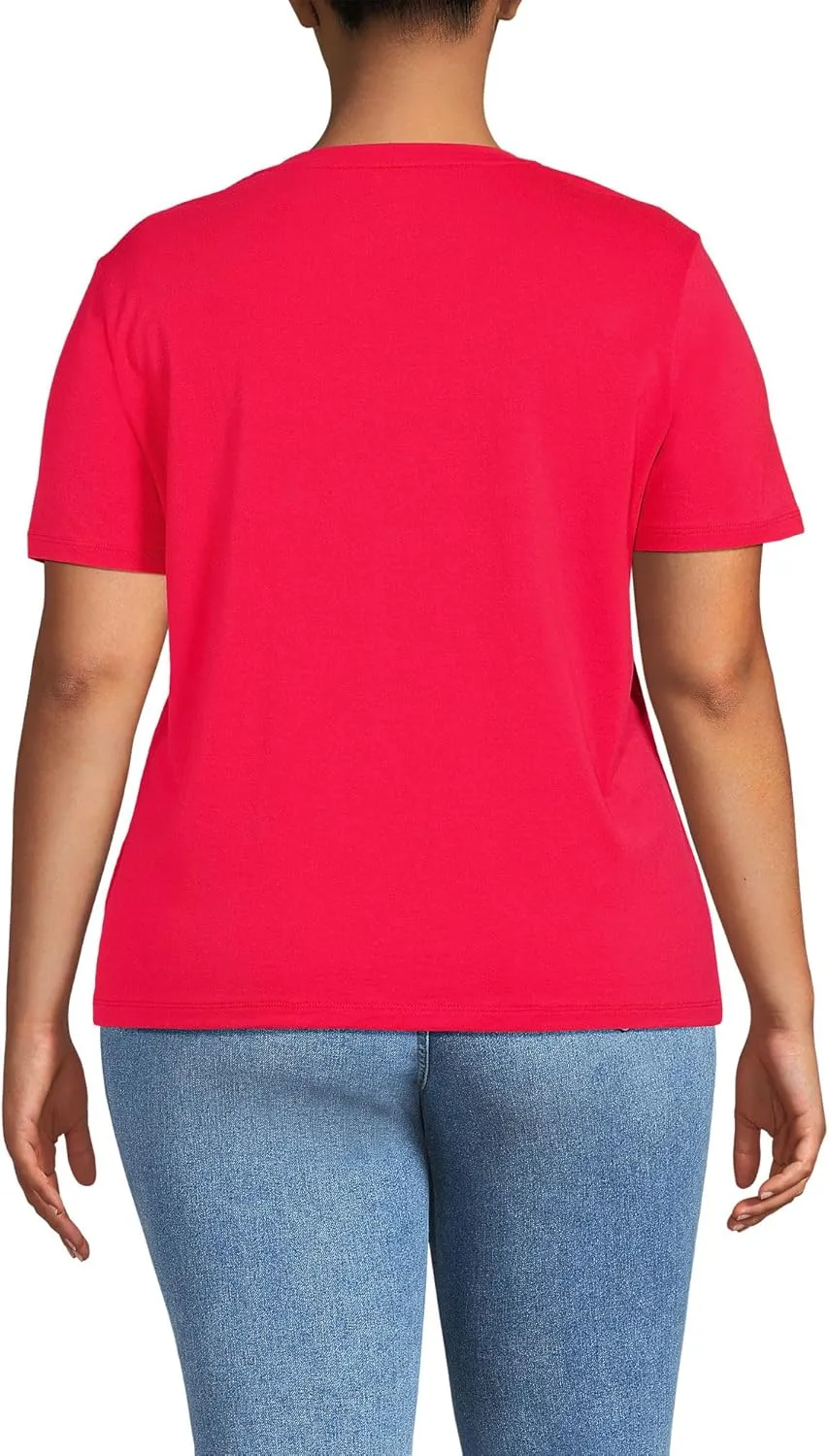 Lands' End Women's Relaxed American-Grown Supima Cotton Crew Neck T-Shirt