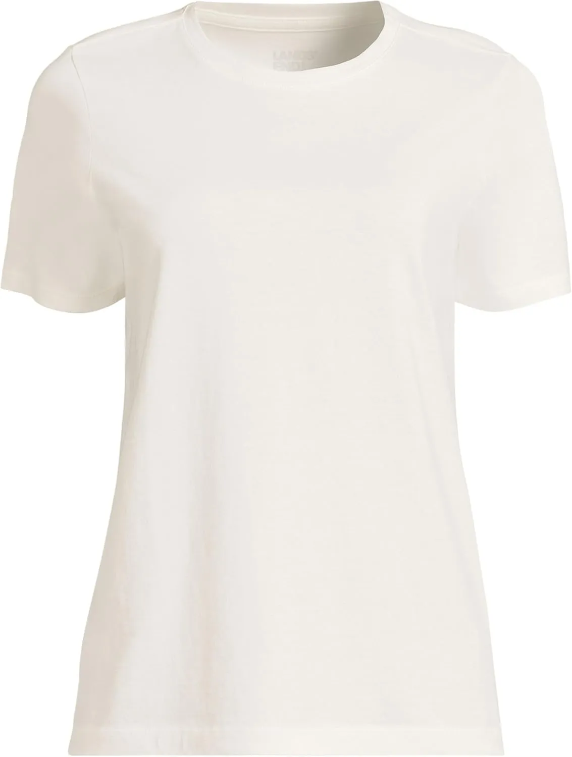 Lands' End Women's Relaxed American-Grown Supima Cotton Crew Neck T-Shirt