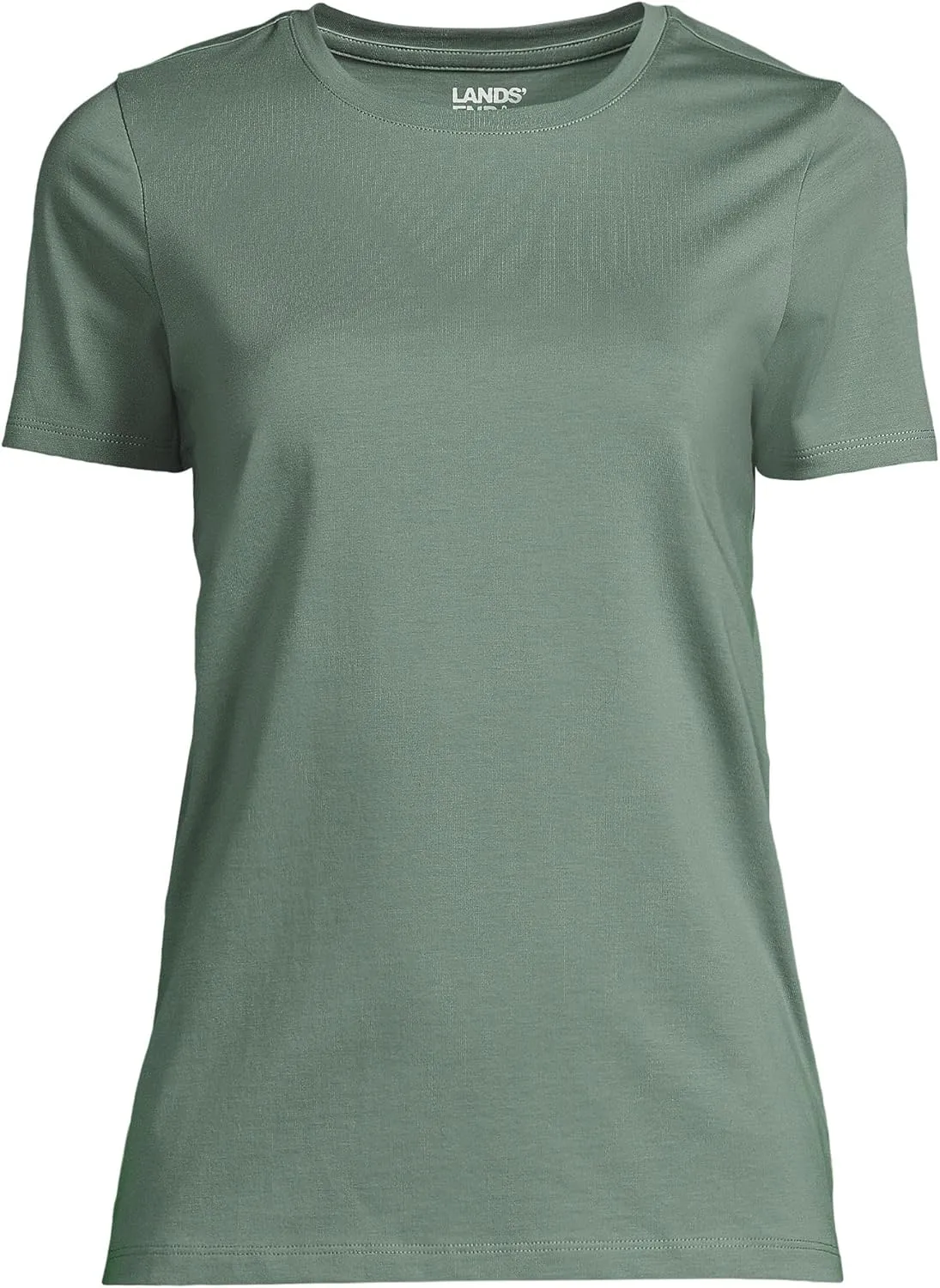 Lands' End Women's Relaxed American-Grown Supima Cotton Crew Neck T-Shirt