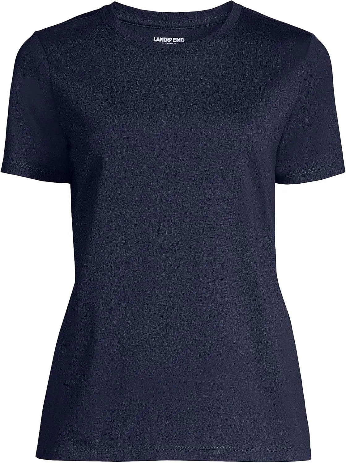 Lands' End Women's Relaxed American-Grown Supima Cotton Crew Neck T-Shirt