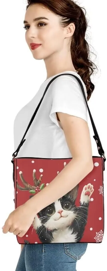 Leather Bucket Bags for Women Trendy Large Tote Bag Hobo Bags Lady Purses and Handbags Travel Cross Body Bag Purses