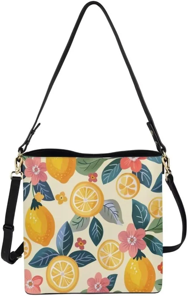 Leather Bucket Bags for Women Trendy Large Tote Bag Hobo Bags Lady Purses and Handbags Travel Cross Body Bag Purses