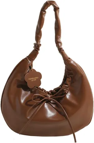 Leather Hobo Bags for Women Elegant Shoulder Bag Handbags Satchel Work Purses 2025